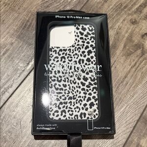 Wildflowers Leopard Print iPhone 13 Pro Max Case